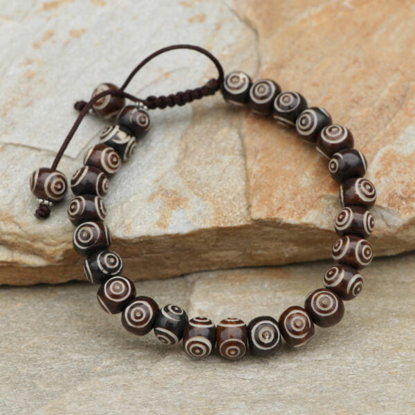 Three Eye Yak Bone Wrist Mala