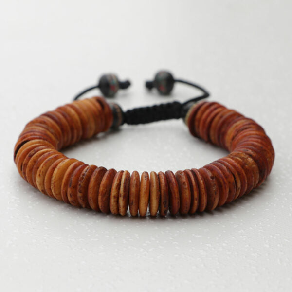 Flat Yak Bone Wrist Mala