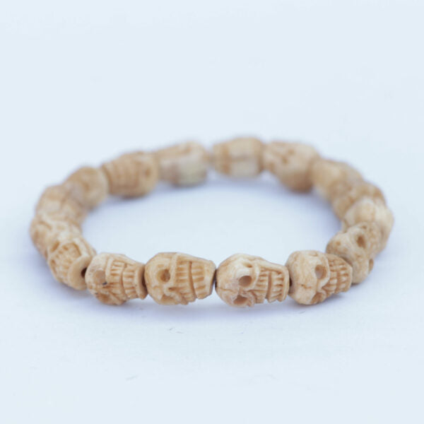 Calming Skull Yak Bone Wrist Mala Bracelet
