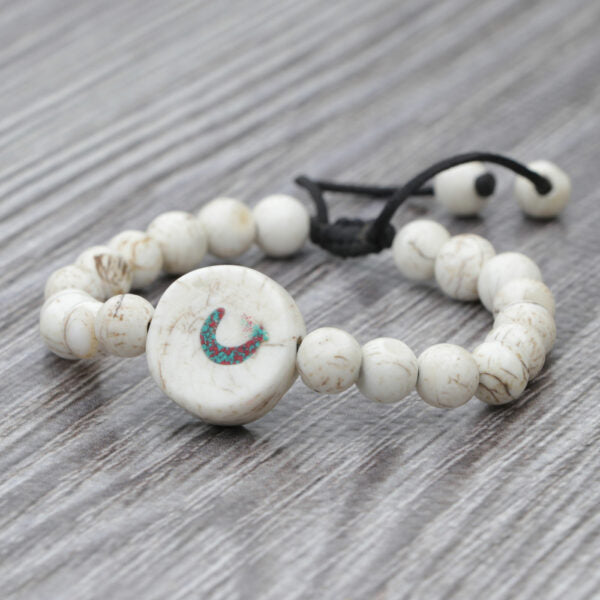 Hand Carved Conch Shell Wrist Mala