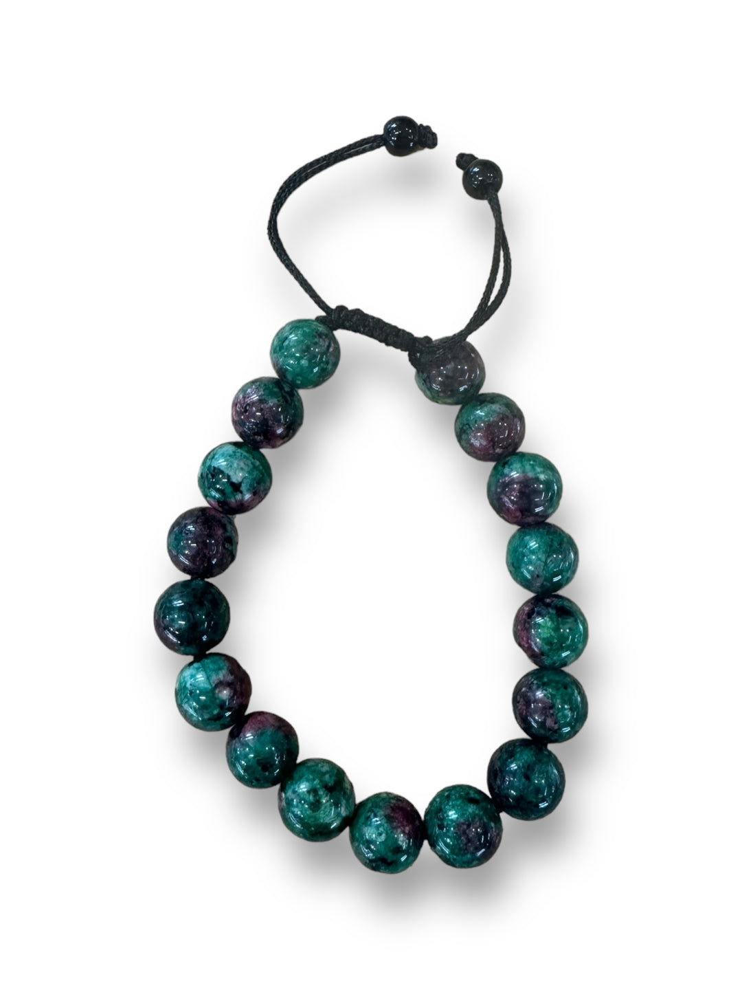 Adjustable Ruby Zoisite Mala Bracelet