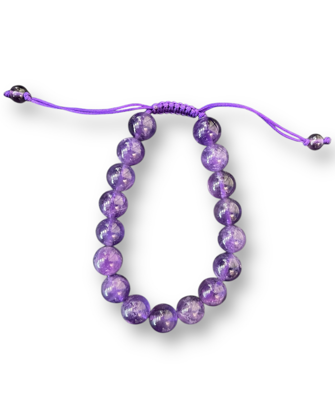 Adjustable Amethyst Mala Bracelet