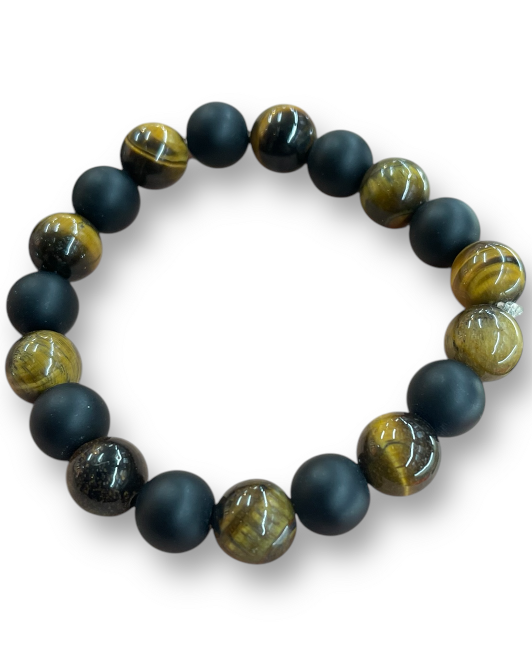 Tiger's Eye with Black onyx Bead Bracelet