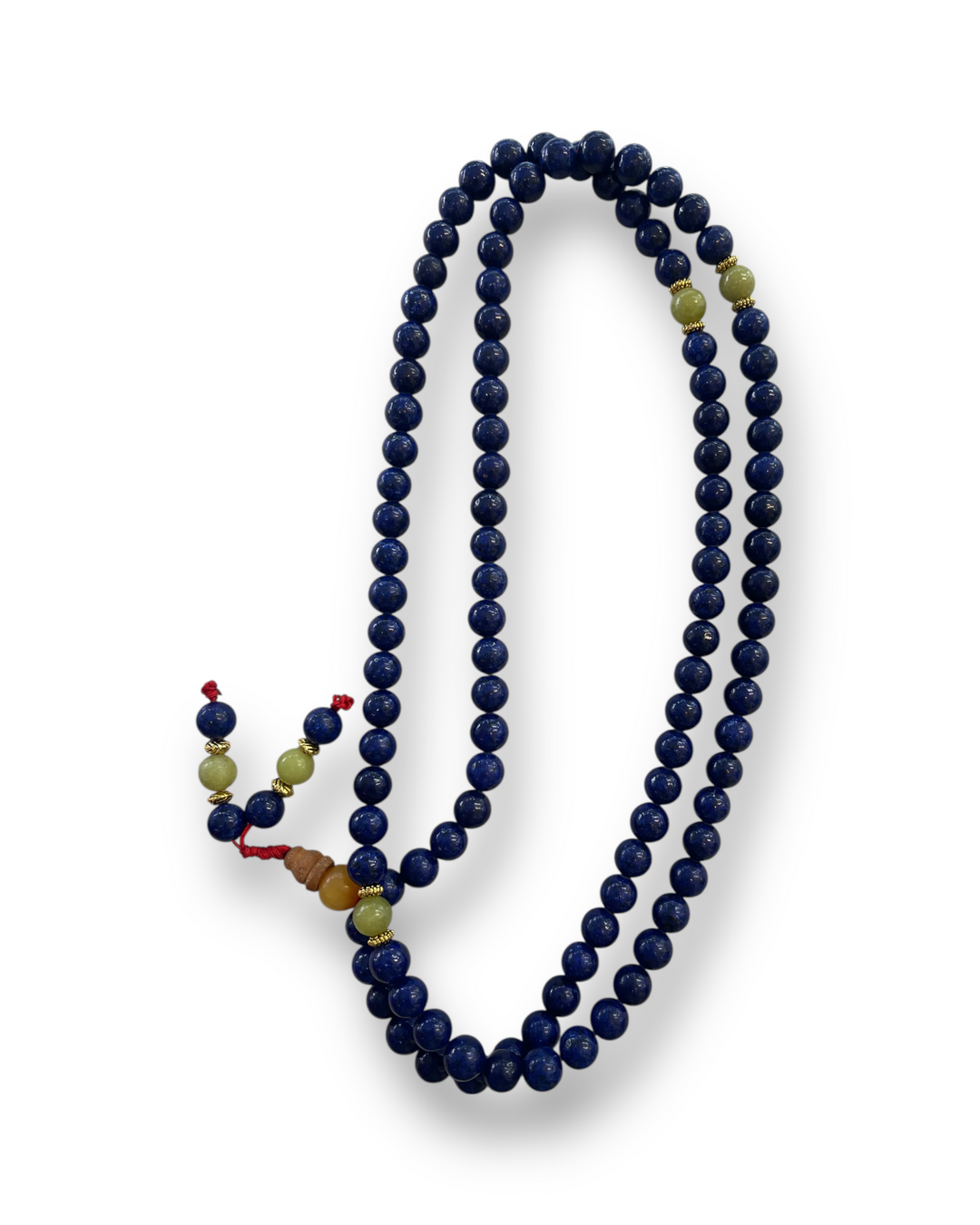 Lapis Lazuli Mala with Jade Spacer