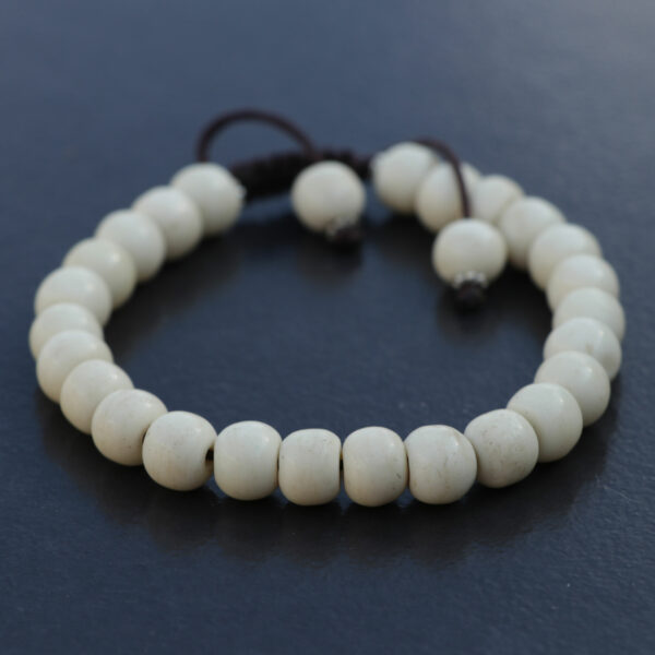 White Yak Bone Wrist Mala