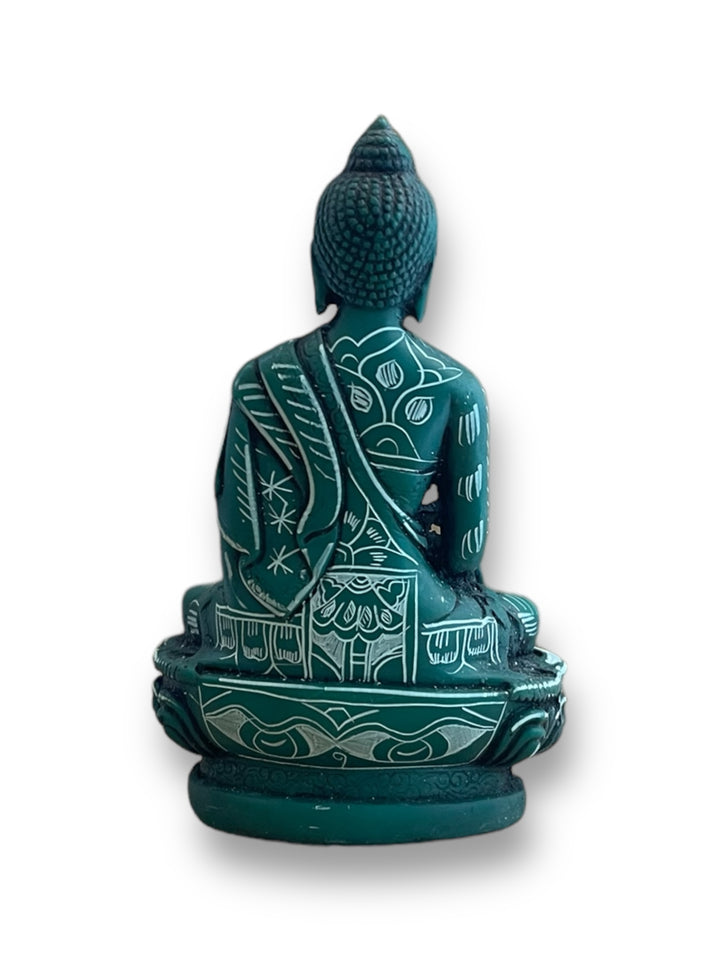 Green resin 4.5 inches Buddha Statue