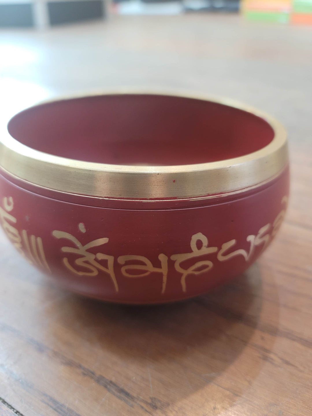 4.5" Red Machine Made Singing Bowl