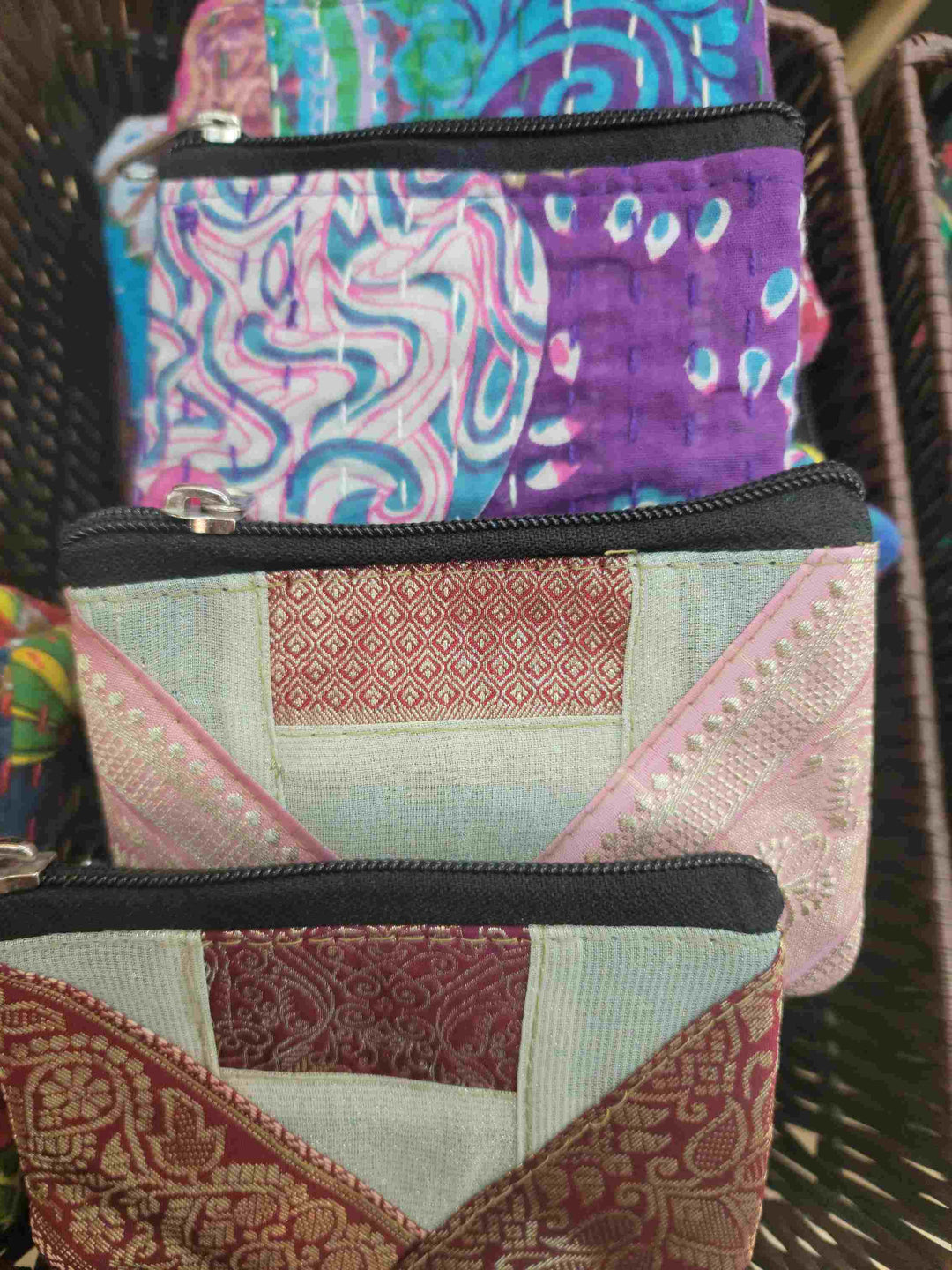 Cotton Patterned Coin Purse