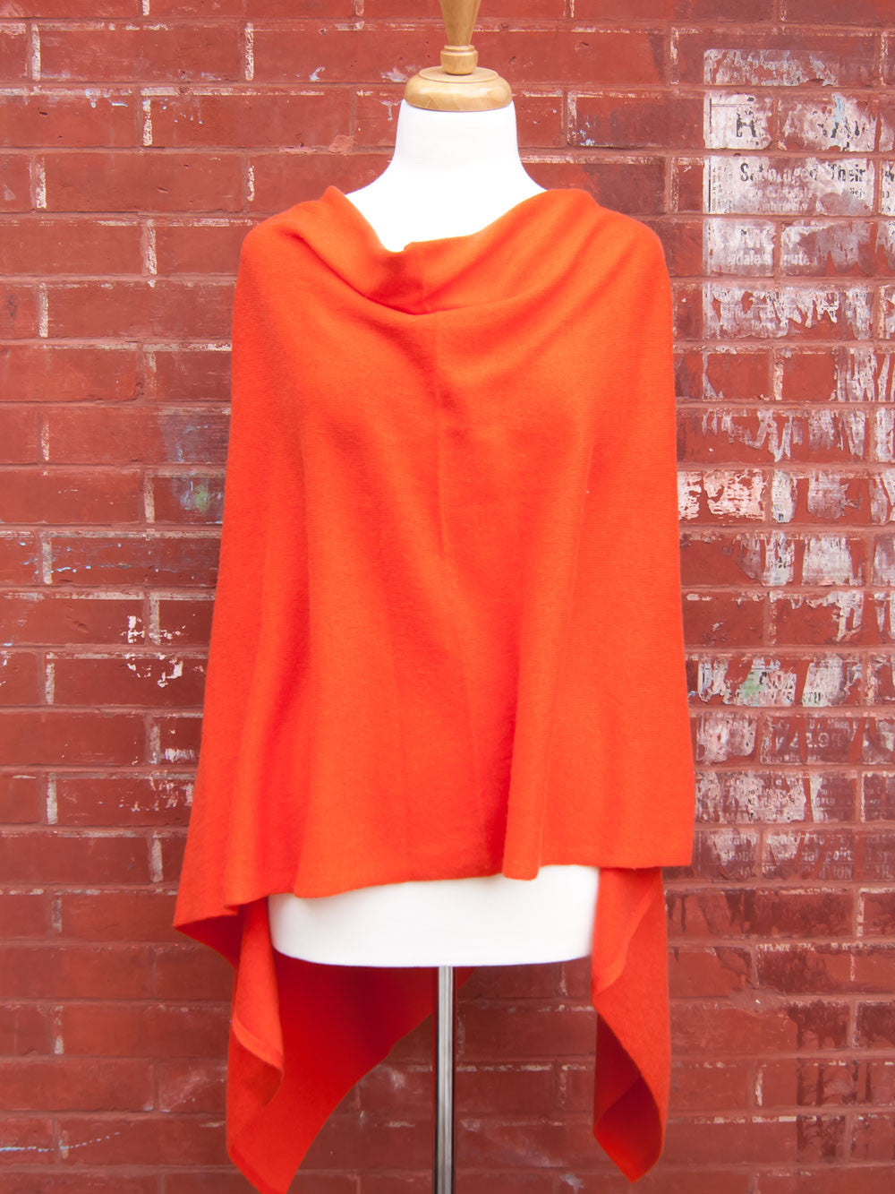 Orange hotsell cashmere poncho