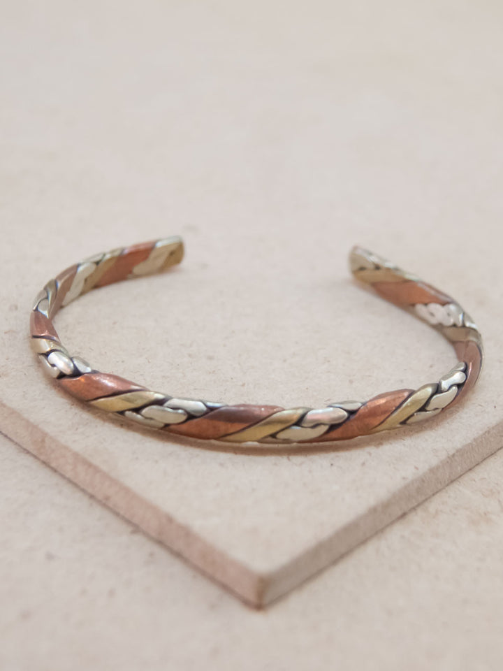 Three Metal Copper Healing Bracelet