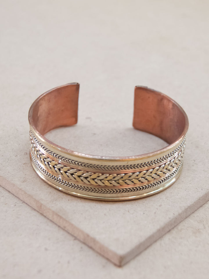 Brass Copper Arrow Bracelet