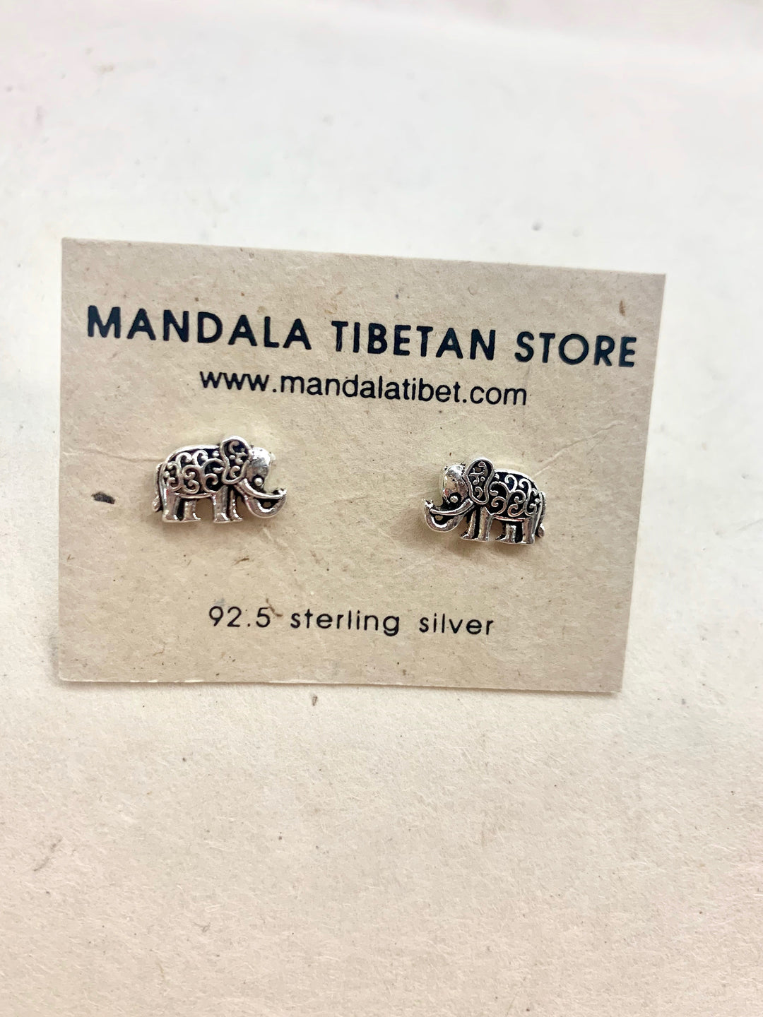 Elephant Sterling Silver Stud