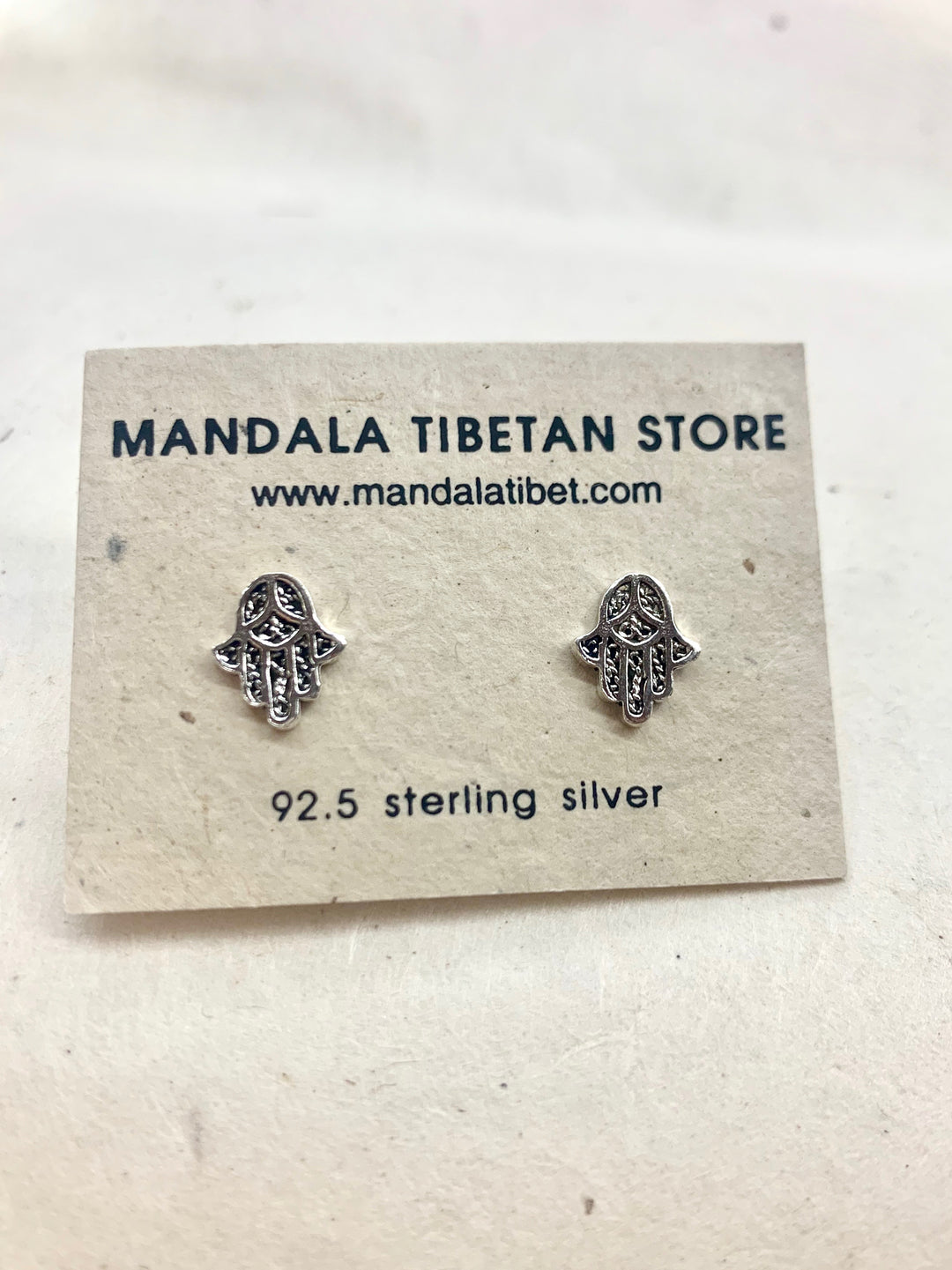 Hamsa Sterling Silver Stud