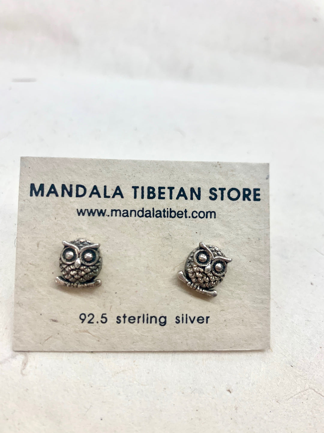 Owl Sterling Silver Stud
