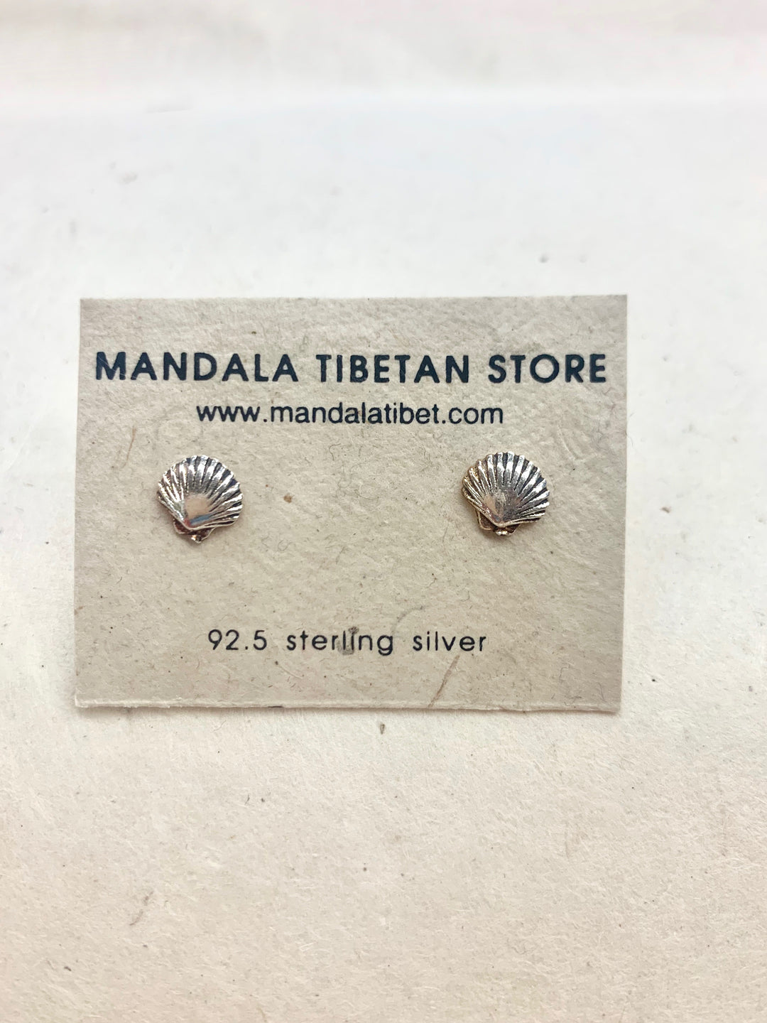 Seashell Sterling Silver Stud