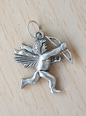 Charm - White Metal Angel Charm