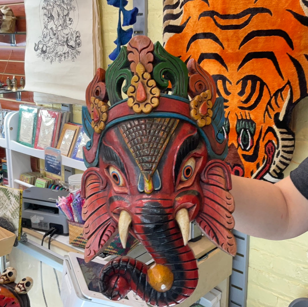 14 inch Ganesha Mask Wall Hanging