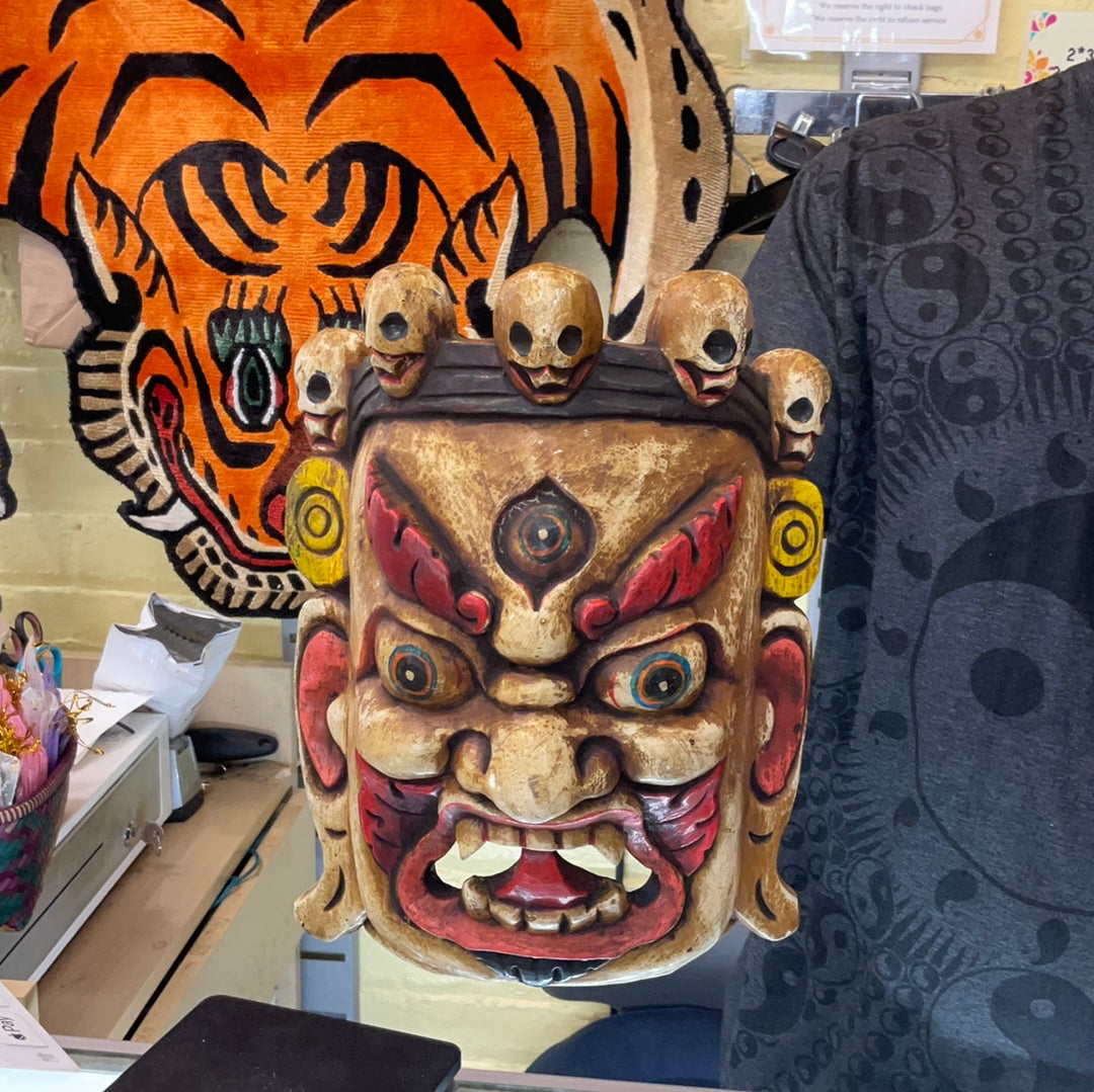 11 inch Mahakala Mask Wall Hanging