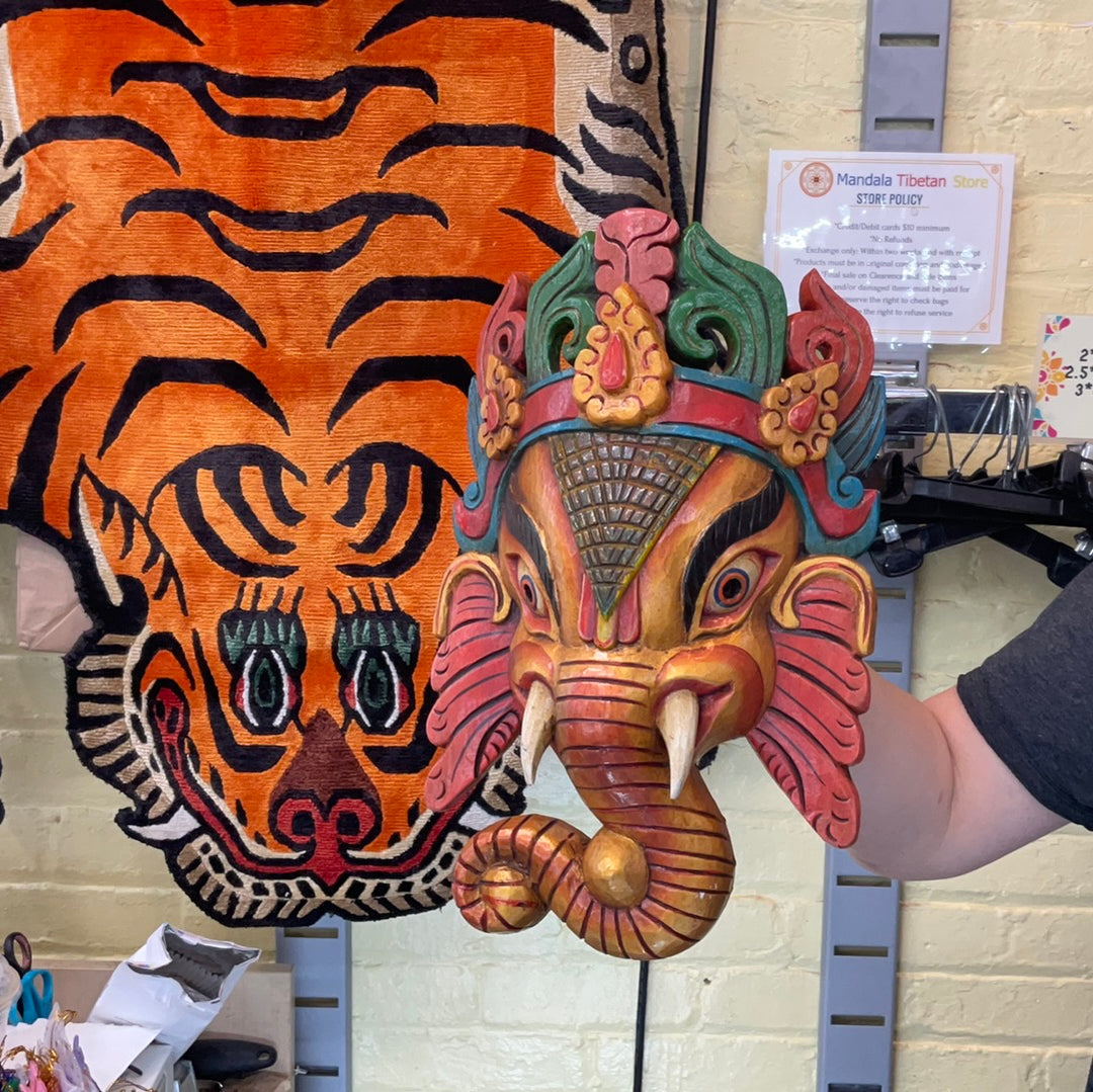 15 inch Ganesha Mask Wall Hanging