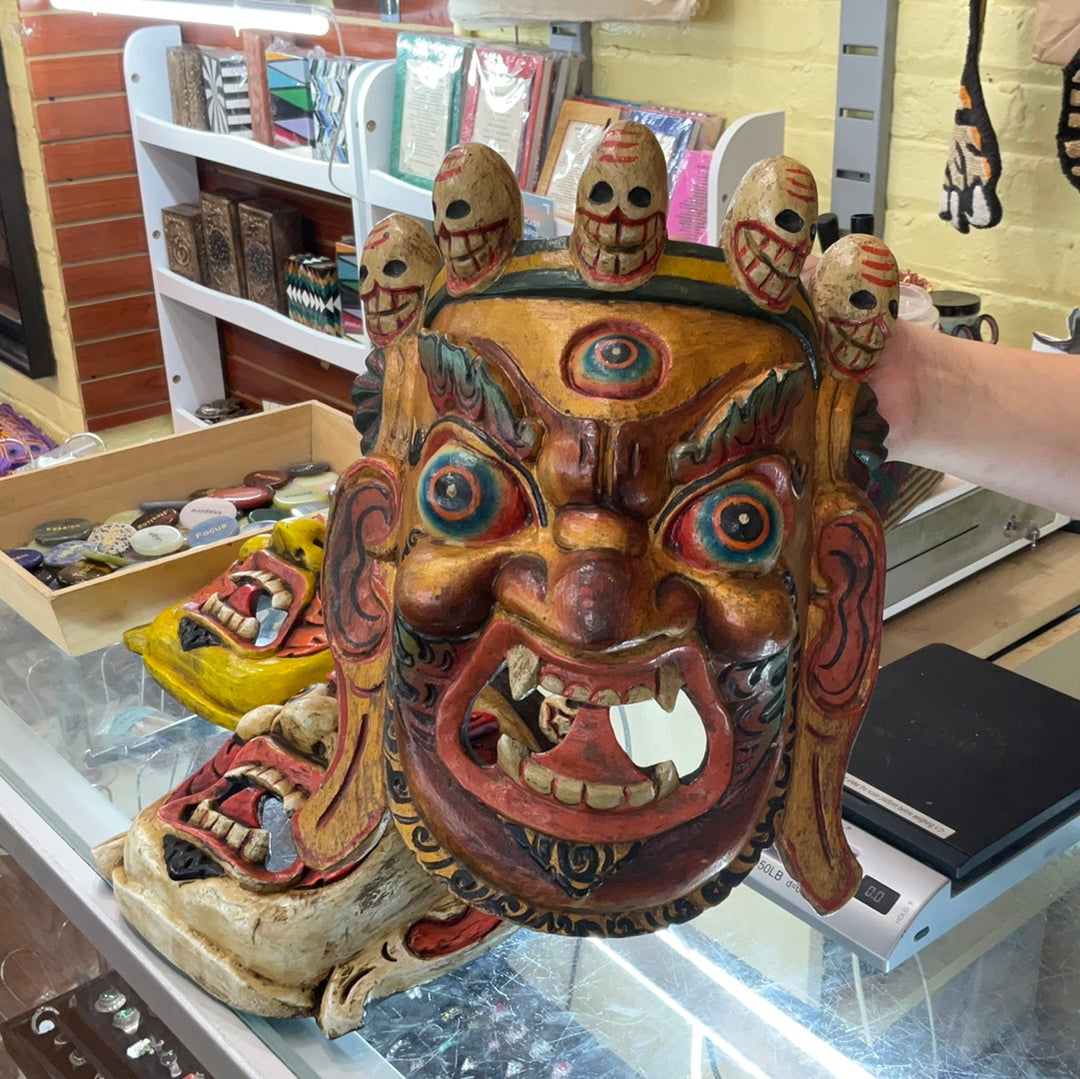 12 inch Mahakala Mask Wall Hanging