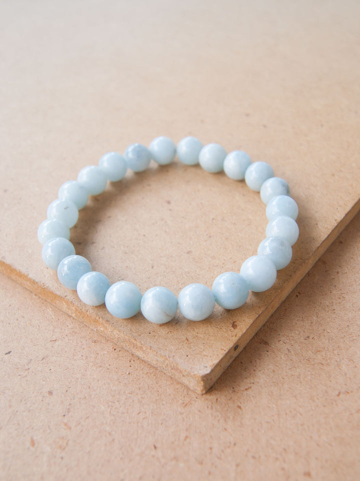 Mala Bracelet - Aquamarine Mala Bracelet