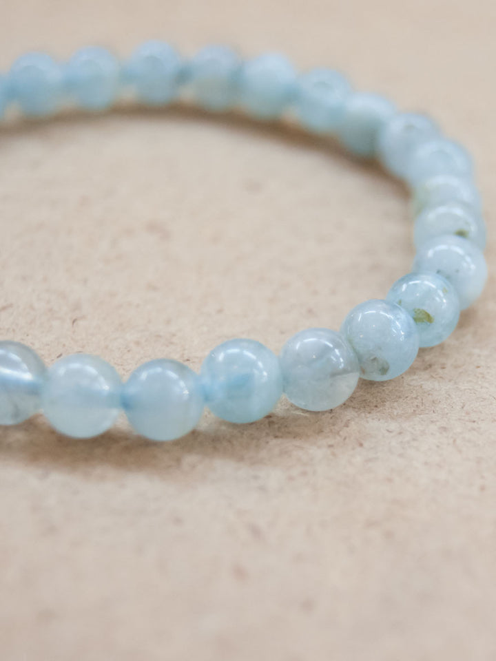 Mala Bracelet - Aquamarine Mala Bracelet