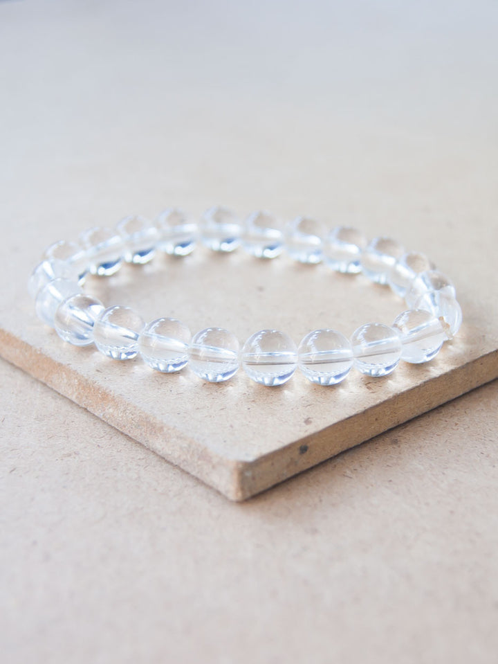 Mala Bracelet - Clear Crystal Quartz Mala Bracelet