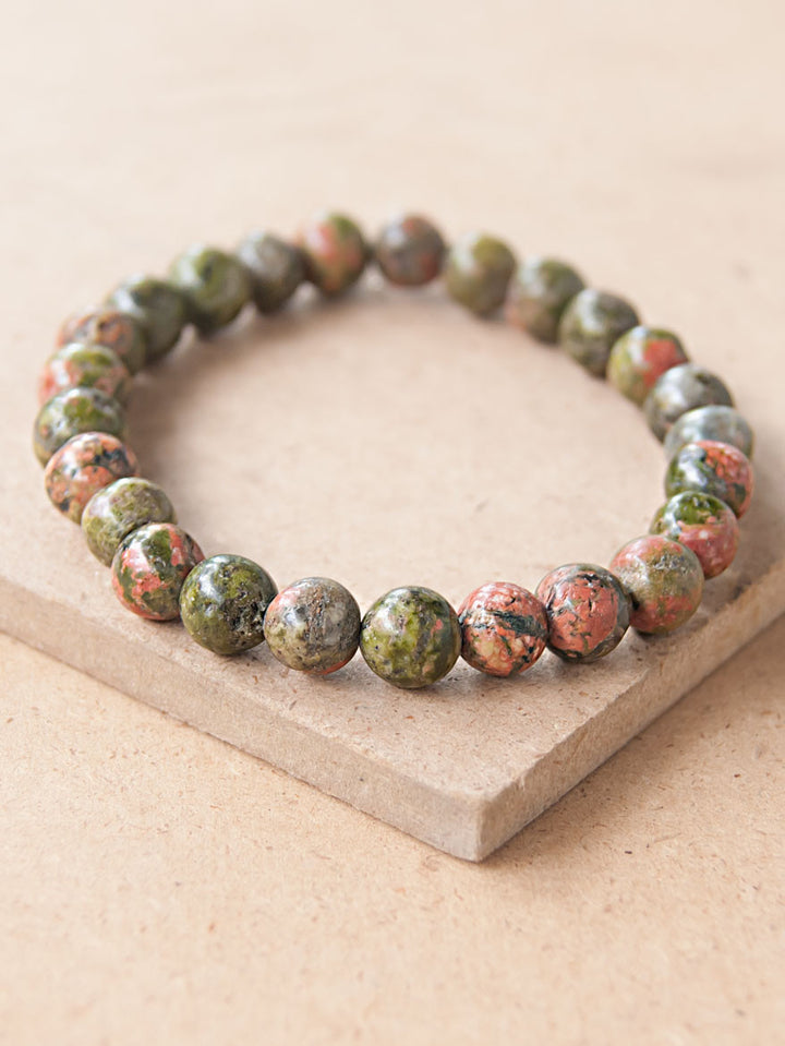Mala Bracelet - Unakite Jasper Mala Bracelet