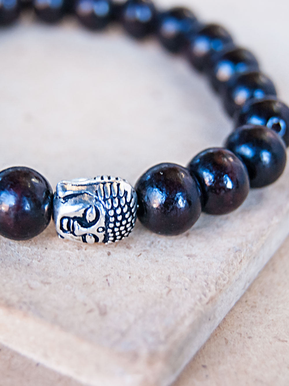 Mala Bracelet - Wooden Buddha Beaded Bracelet