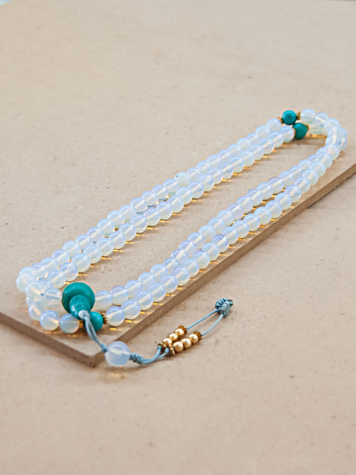 Malabead - Blue Opal Mala Bead With Turquoise