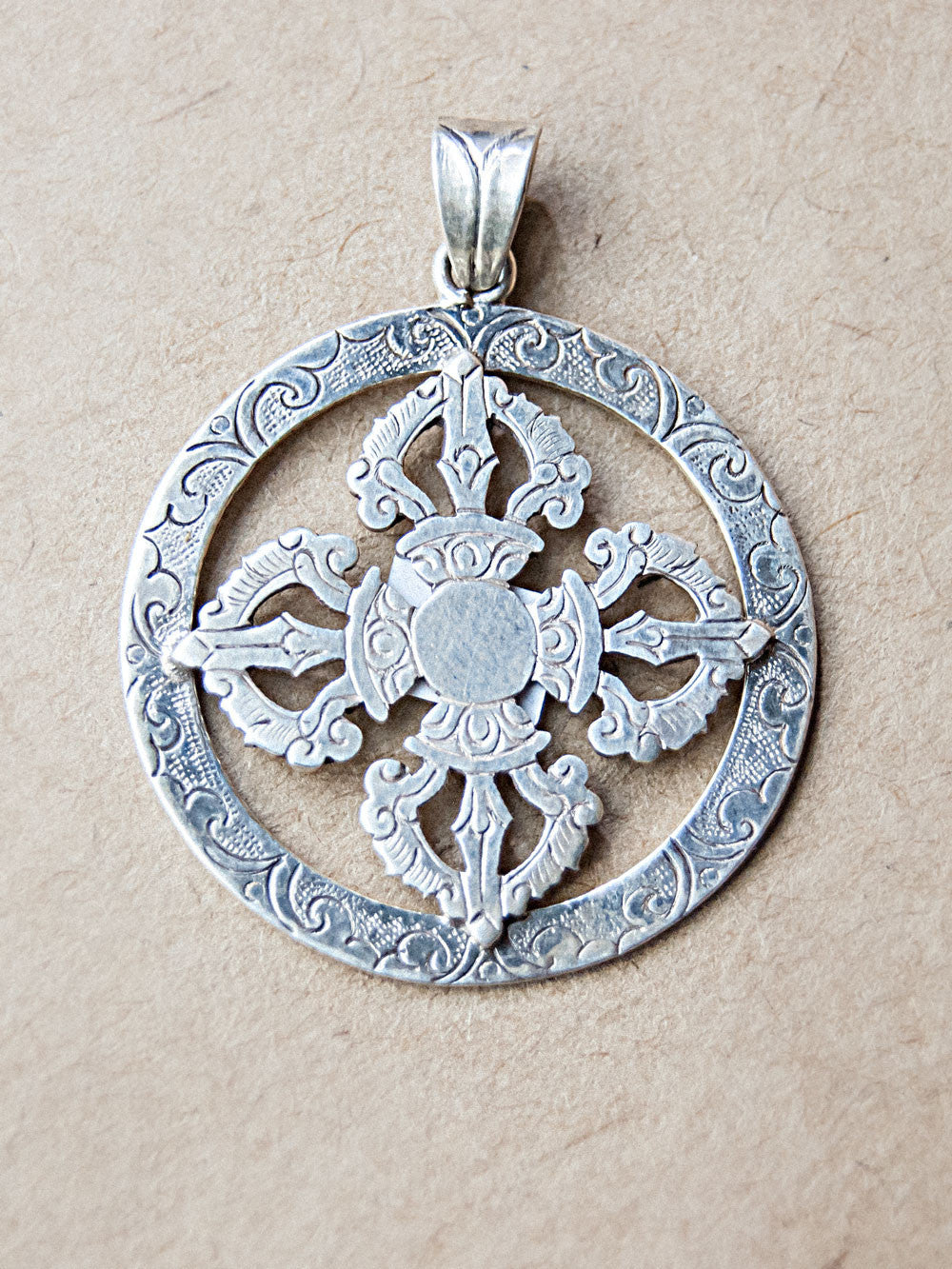 Pendant - Double Dorjee Silver Pendant