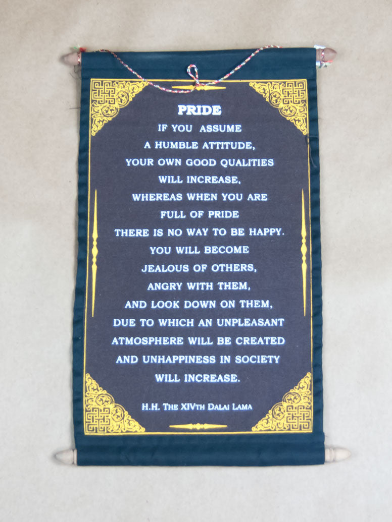 Scroll - Pride H.H Dalai Lama Quote Scroll