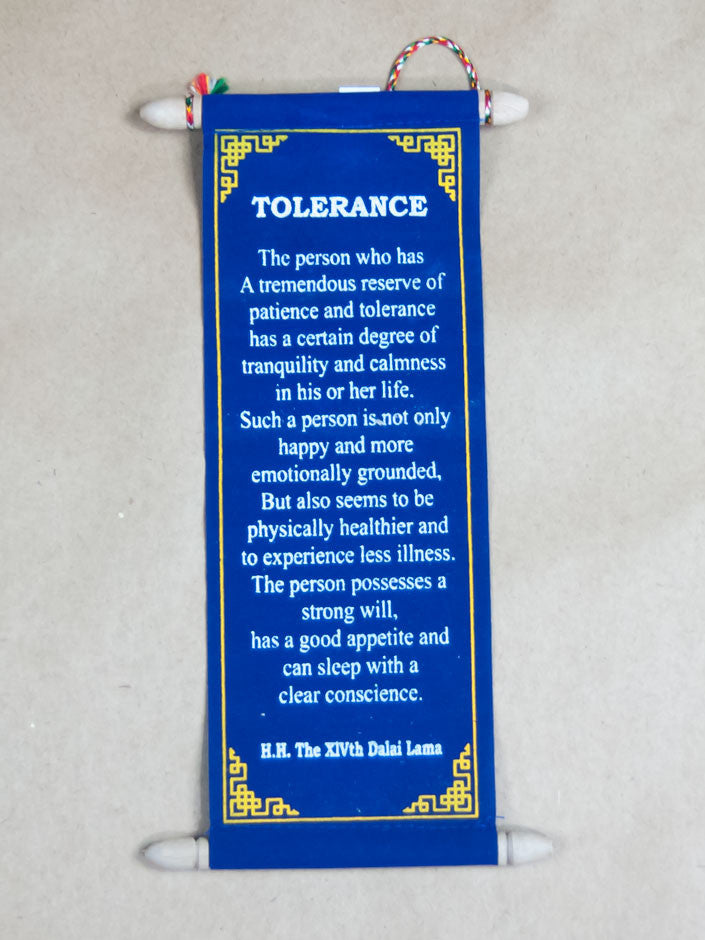 Scroll - Small Tolerance H.H Dalai Lama Quote Scroll