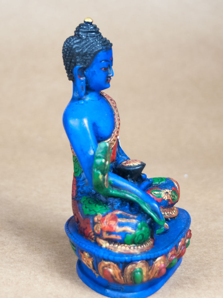 Statues - Painted Ceramic Medicine Buddha Statue