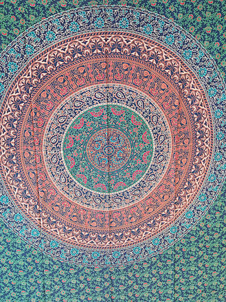 Tapestry - Twin Size Flower Mandala