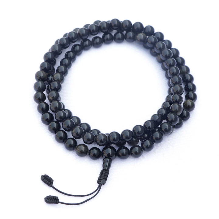 Black Obsidian Mala Beads