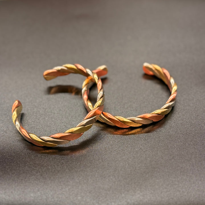 Mixed 3 Metal Copper Healing Bracelet