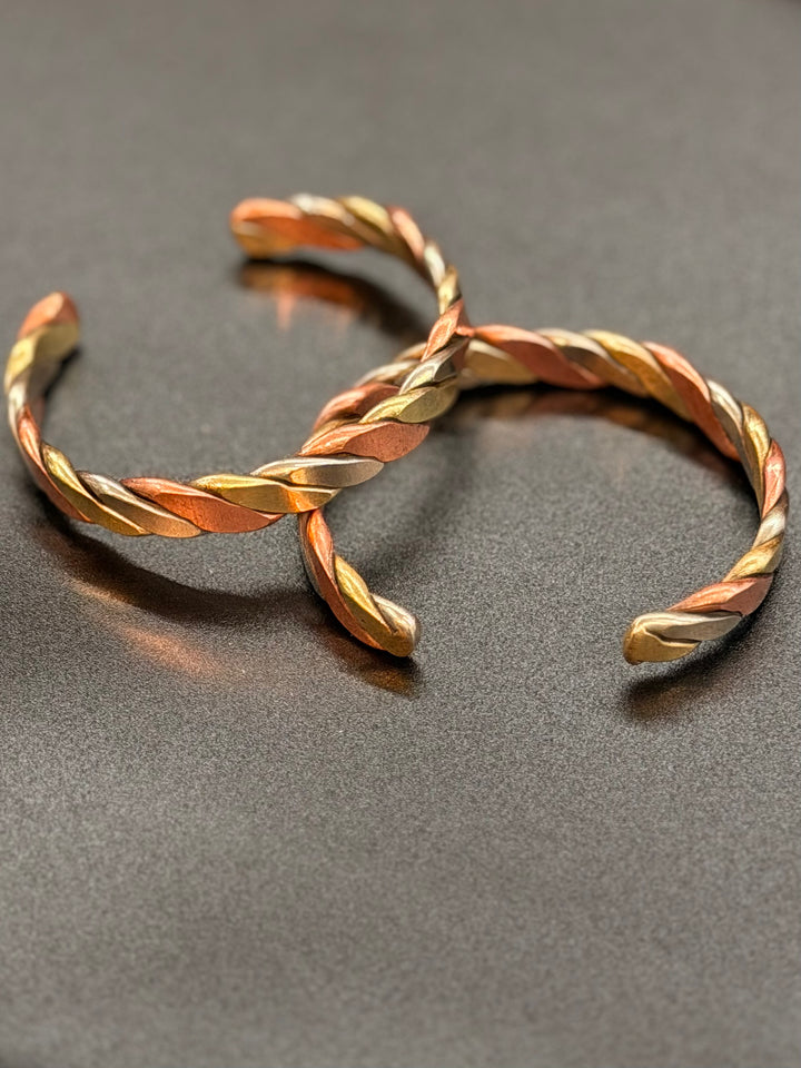 Mixed 3 Metal Copper Healing Bracelet