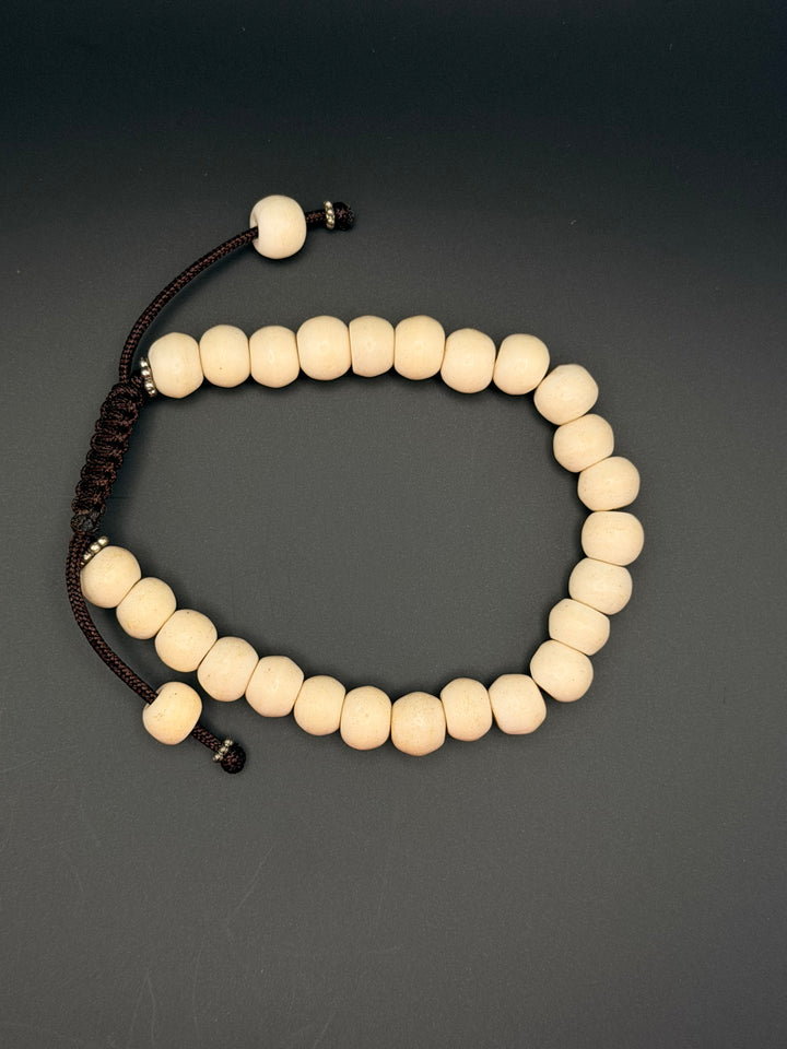 White Yak Bone Wrist Mala