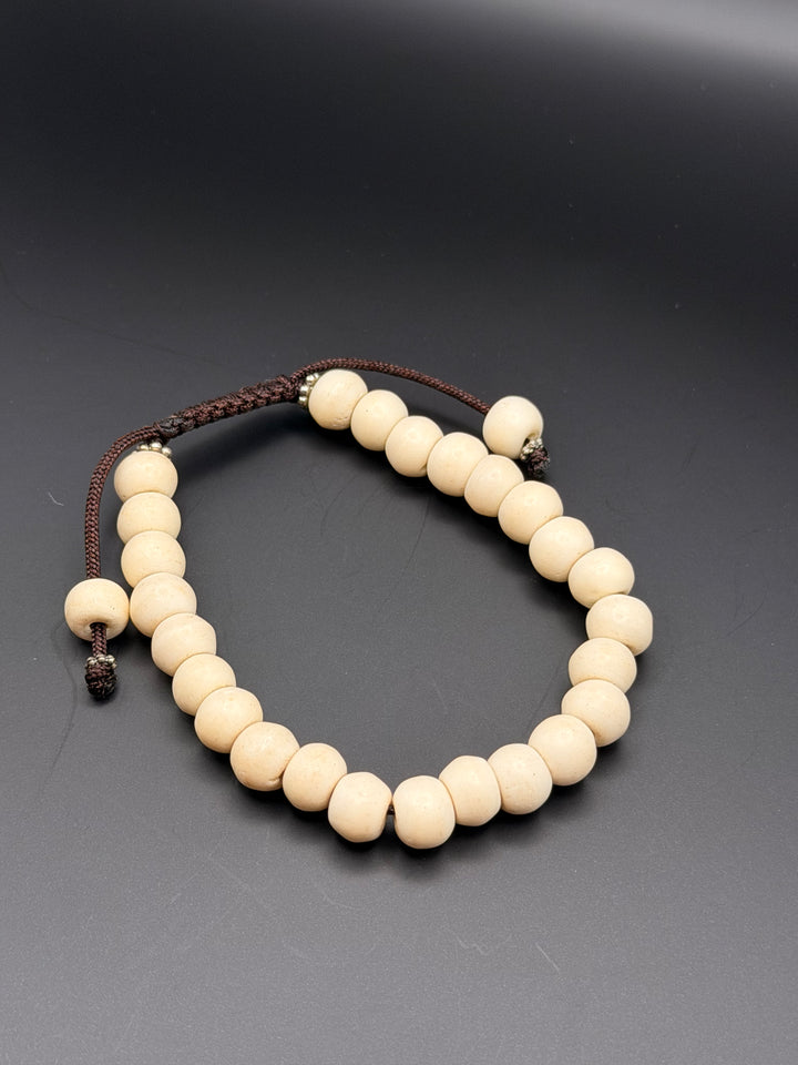 White Yak Bone Wrist Mala