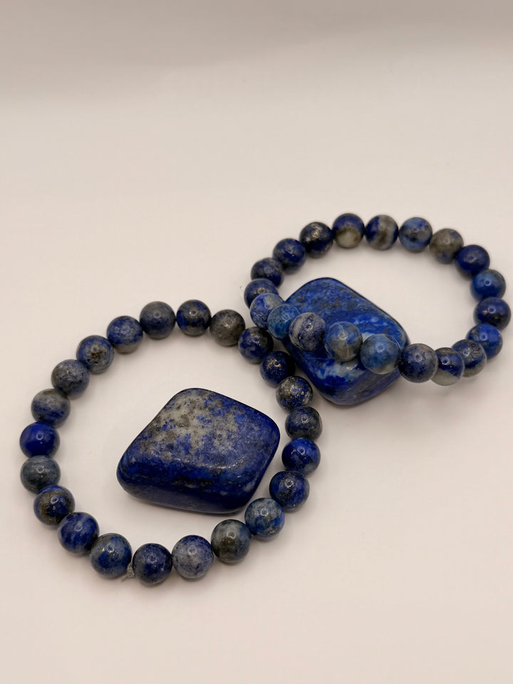 Blue Lapis Lazuli Bead Bracelet