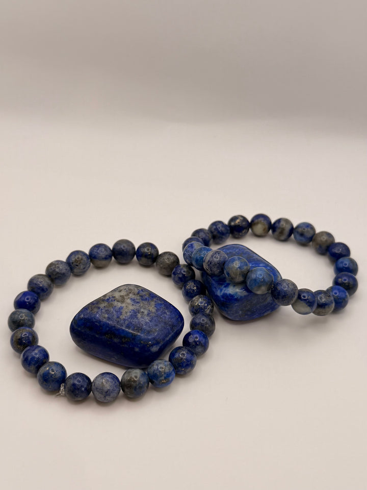 Blue Lapis Lazuli Bead Bracelet