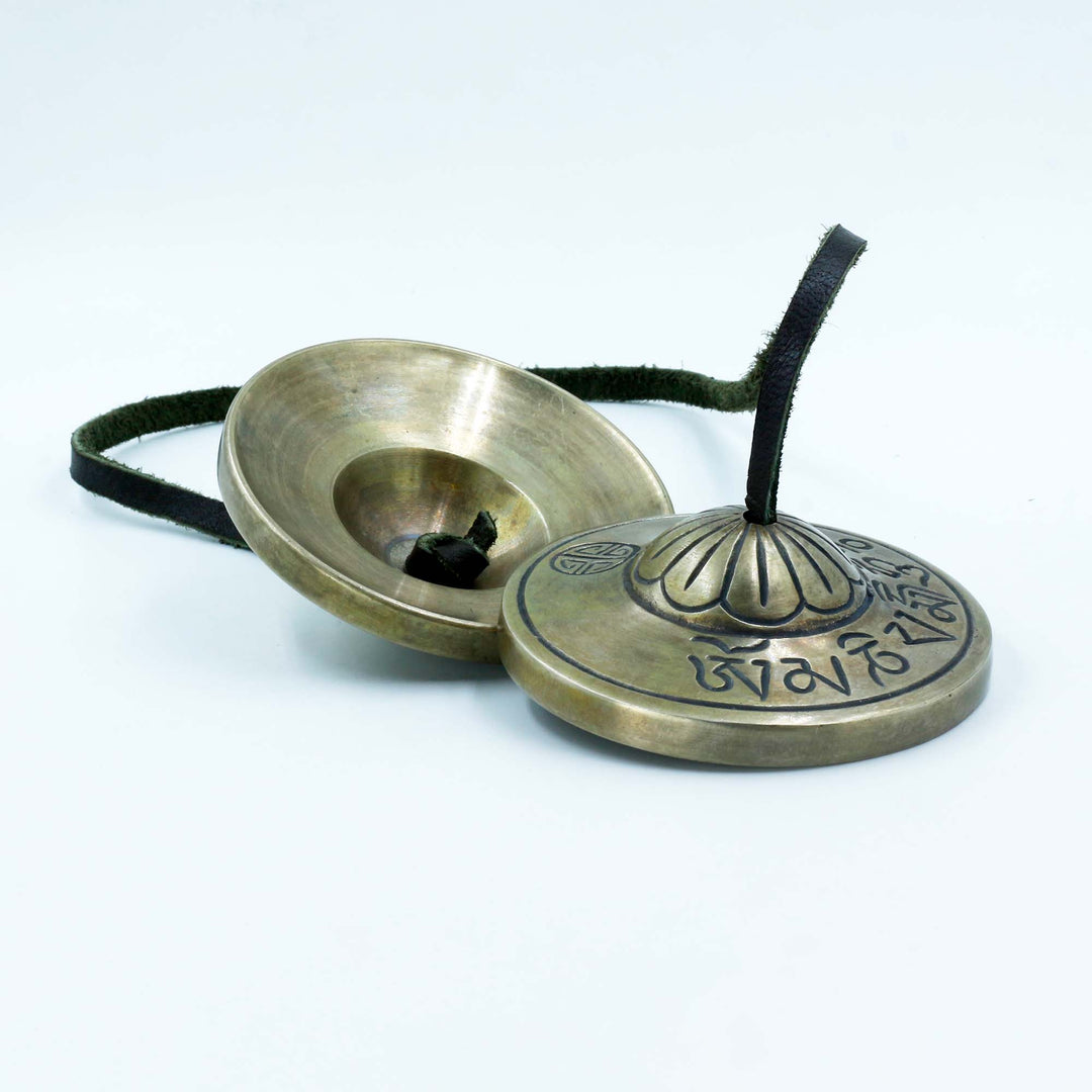 Tibetan Mantra Carved Seven Metal Tingcha