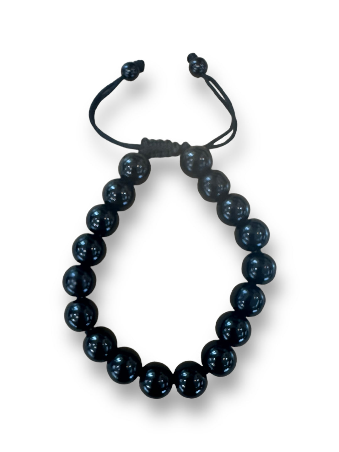 Adjustable Obsidian Mala Bracelet