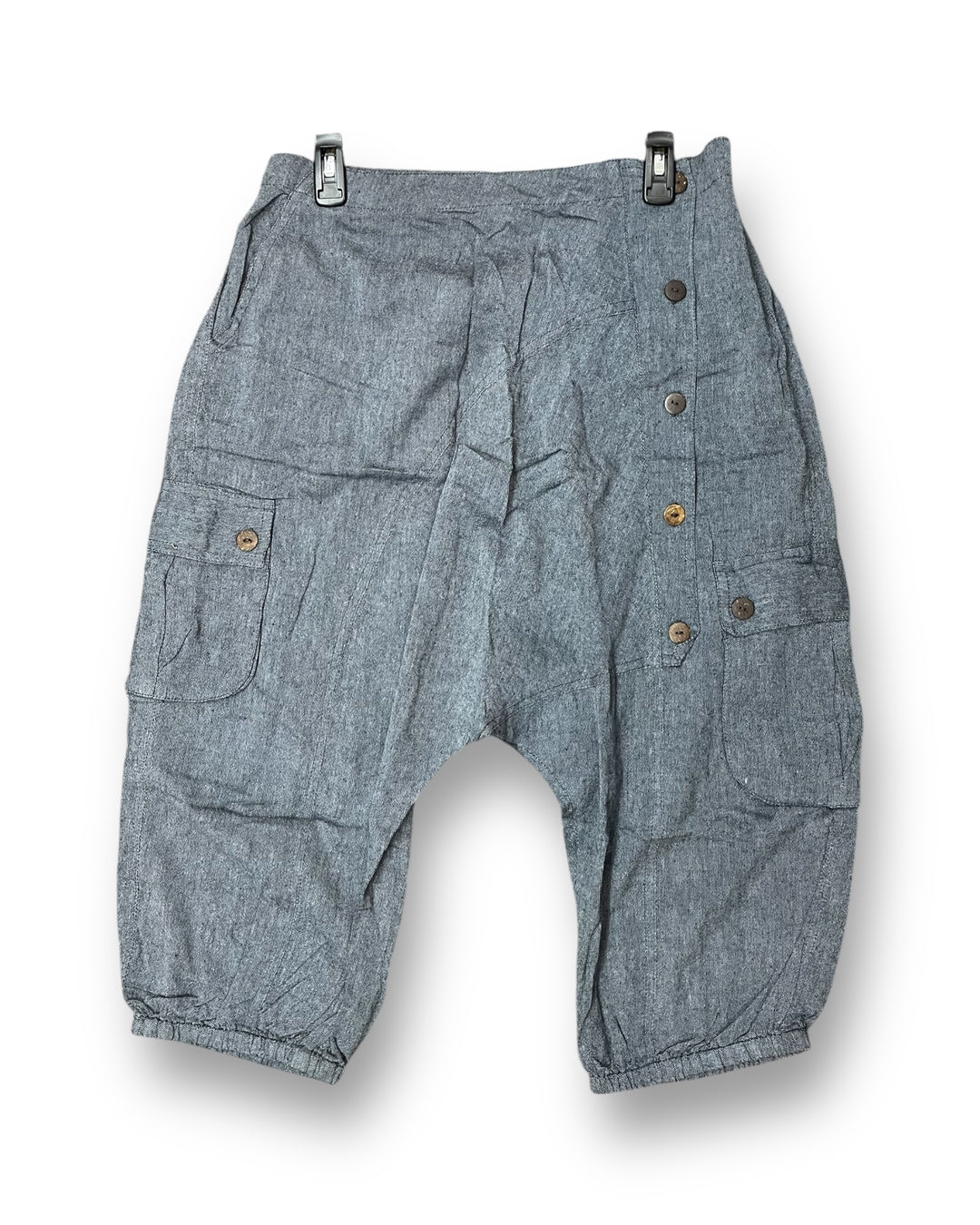 5 Button Drop Crotch Shorts