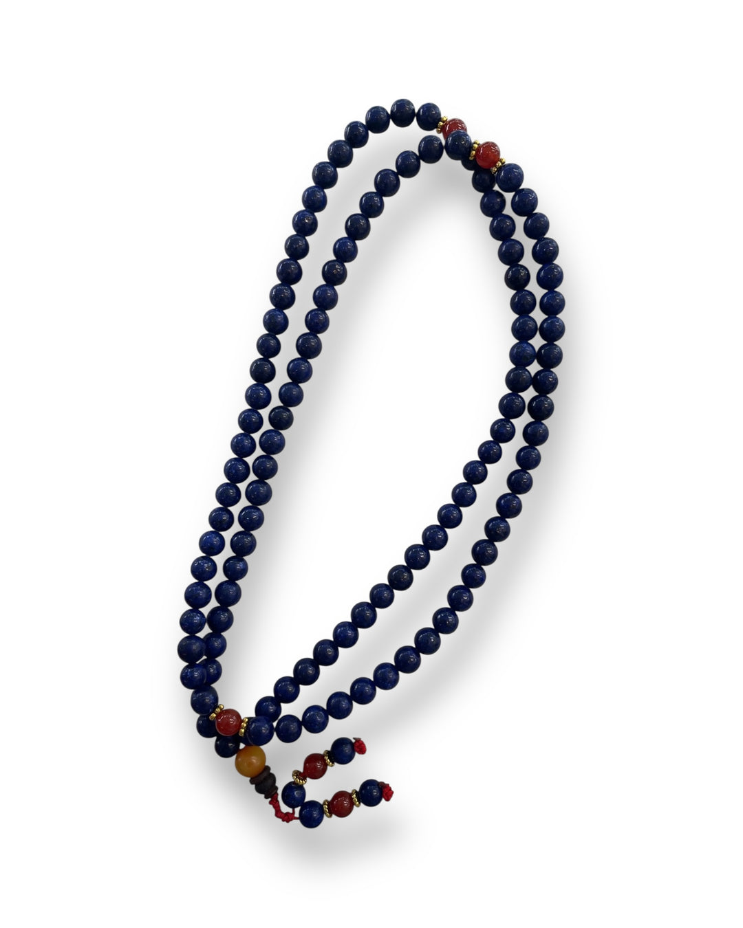 Lapis Lazuli Mala bead with Carnelian Spacers