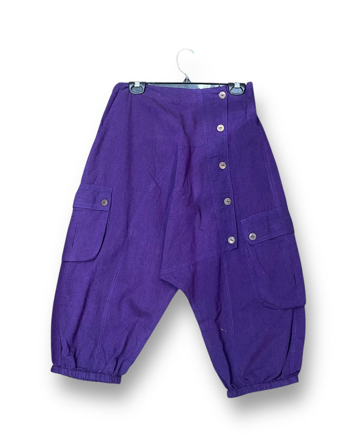 5 Button Drop Crotch Shorts