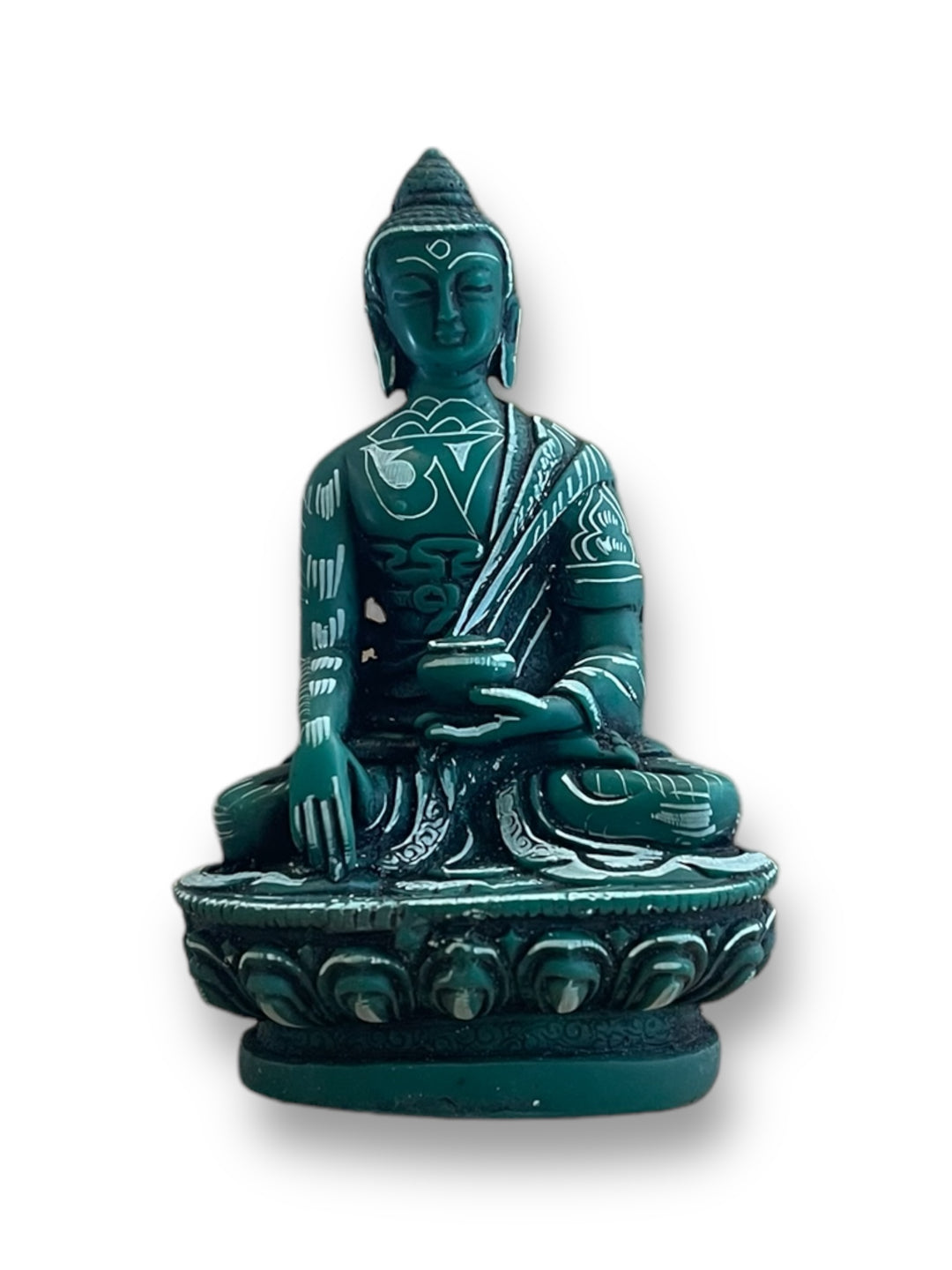 Green resin 4.5 inches Buddha Statue