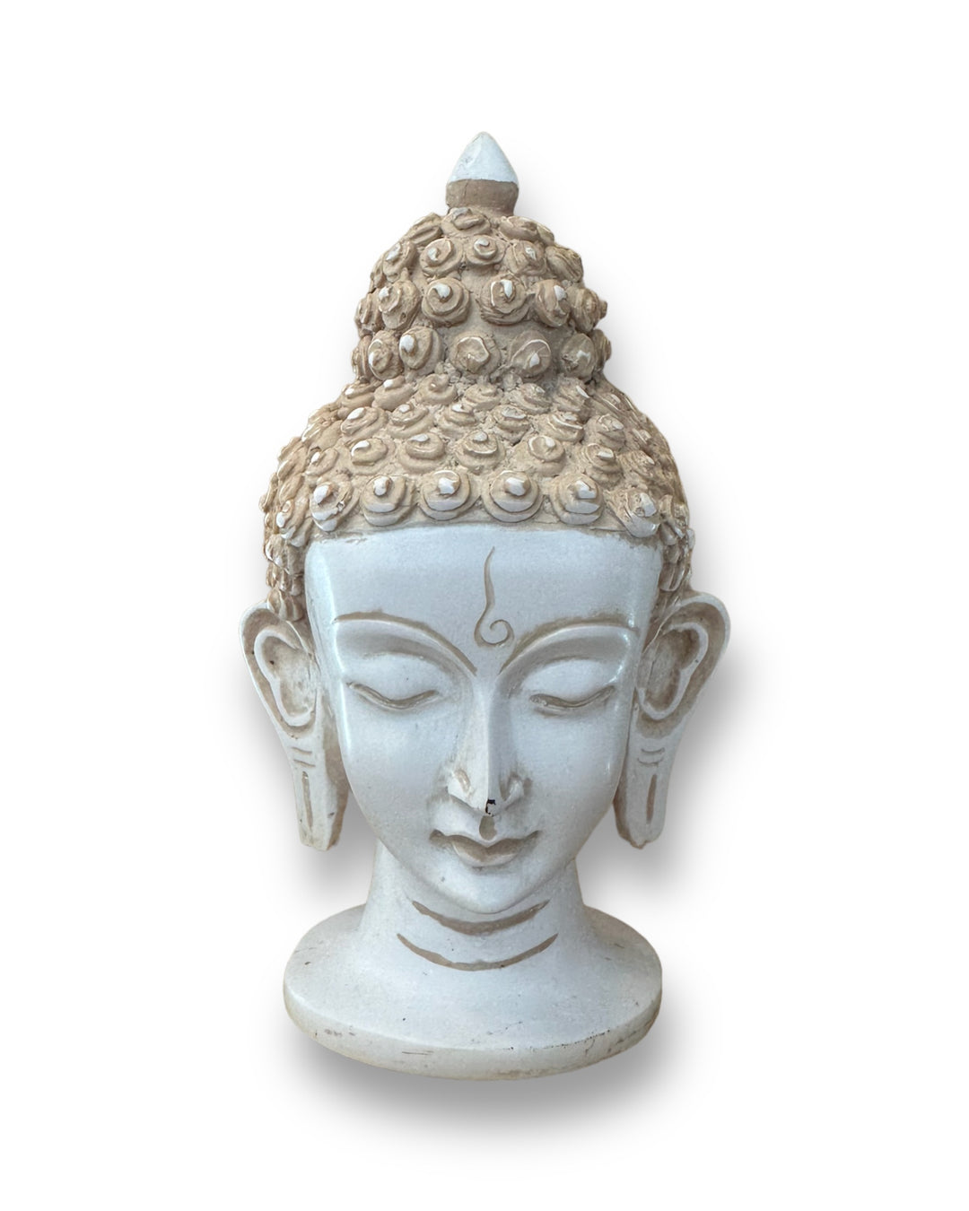 White Resin Buddha Head