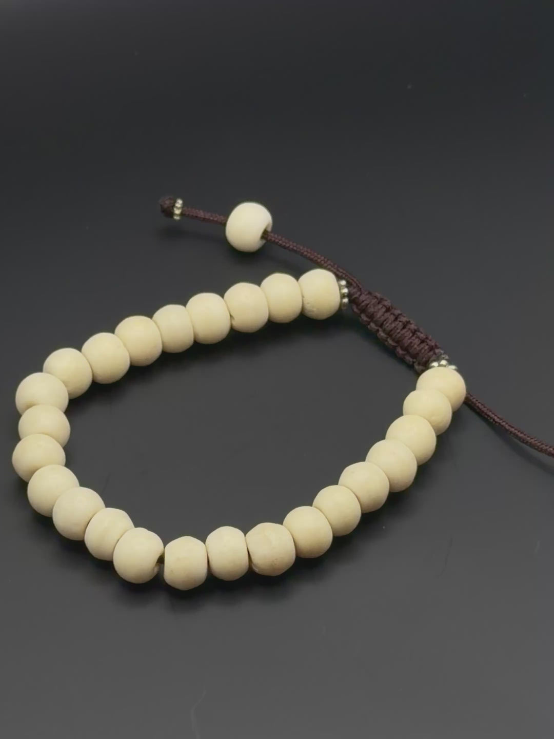 White Yak Bone Wrist Mala